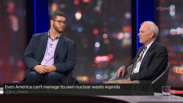 Greens senator Jordan Steele-John and former US Navy Secretary Richard Spencer on Q&A